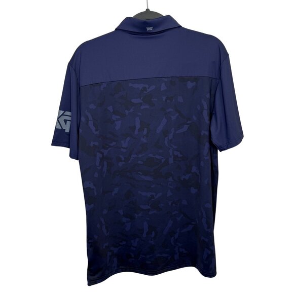 PXG Mens NWT Comfort Fit Fairway Camo Polo Shirt SMALL Blue Parson Xtreme Golf - Picture 2 of 8